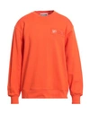 Moschino Man Sweatshirt Orange Size 42 Organic Cotton