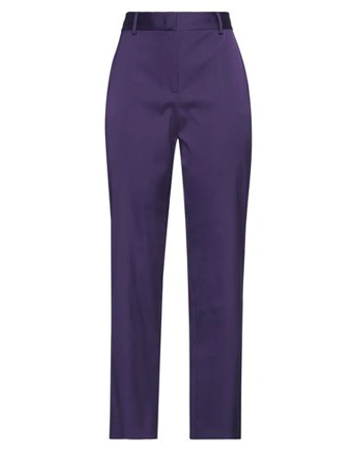 Alberta Ferretti Woman Pants Purple Size 6 Acetate, Polyamide, Elastane