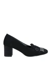 6carina Woman Loafers Black Size 8 Textile Fibers In Black