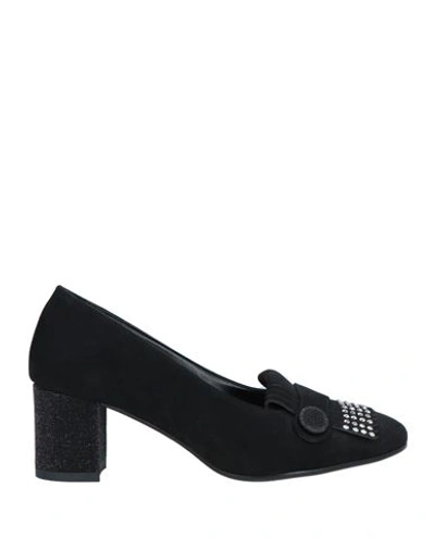 6carina Woman Loafers Black Size 8 Textile Fibers