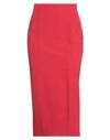 Patrizia Pepe Woman Midi Skirt Red Size 6 Polyester, Elastane In Red