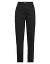 PATRIZIA PEPE PATRIZIA PEPE WOMAN JEANS BLACK SIZE 29 COTTON, ELASTANE