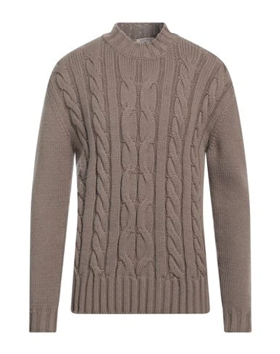 Hinnominate Man Sweater Taupe Size L Cotton, Acrylic In Grey