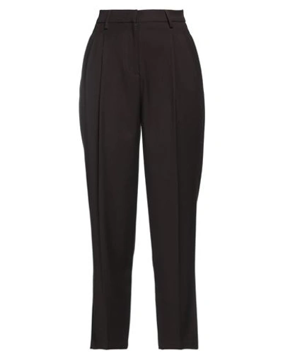 Compagnia Italiana Woman Pants Dark Brown Size 6 Polyester, Viscose, Elastane