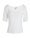 OTHER STORIES & OTHER STORIES WOMAN T-SHIRT WHITE SIZE S LYOCELL, ELASTANE