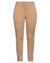Think Woman Pants Camel Size S Viscose, Polyolefin, Elastane In Beige