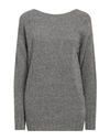 Gentryportofino Woman Sweater Grey Size 4 Virgin Wool, Polyamide