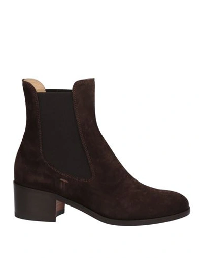 Doucal's Woman Ankle Boots Dark Brown Size 6.5 Soft Leather In Brown