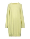 Semicouture Woman Mini Dress Acid Green Size M Wool, Polyamide