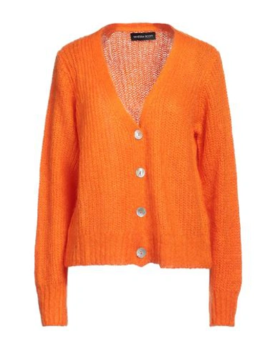 Vanessa Scott Woman Cardigan Orange Size Onesize Acrylic, Polyamide, Mohair Wool