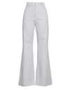 Alysi Woman Pants Light Grey Size 6 Cotton, Elastane In Grey