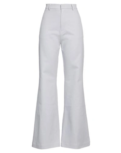Alysi Woman Pants Light Grey Size 6 Cotton, Elastane
