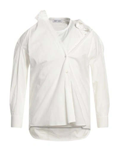 Act N°1 Woman Shirt White Size 2 Cotton