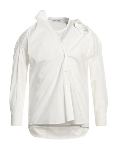 Act N°1 Woman Shirt White Size 6 Cotton