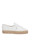 Rucoline Woman Espadrilles Ivory Size 11 Soft Leather In White