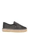 Rucoline Woman Espadrilles Black Size 6 Soft Leather