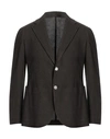 Barba Napoli Man Suit Jacket Dark Brown Size 48 Cotton
