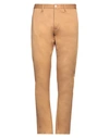 People (+)  Man Pants Camel Size 34 Cotton In Beige