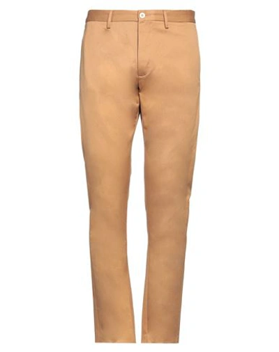 People (+)  Man Pants Camel Size 34 Cotton In Beige