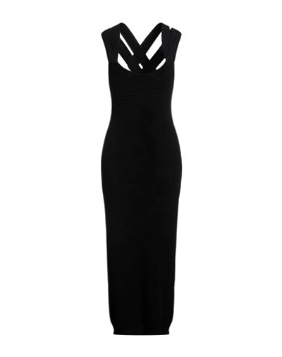 Patou Criss-cross Straps Midi Dress In Black