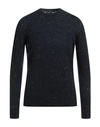 Drumohr Speckled Round-neck Sweater In Blue