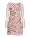 PATRIZIA PEPE SERA PATRIZIA PEPE SERA WOMAN MINI DRESS PINK SIZE 6 POLYAMIDE, POLYESTER