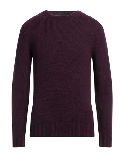 Drumohr Man Sweater Deep Purple Size 42 Cashmere