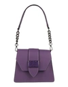 Marc Ellis Woman Handbag Dark Purple Size - Soft Leather