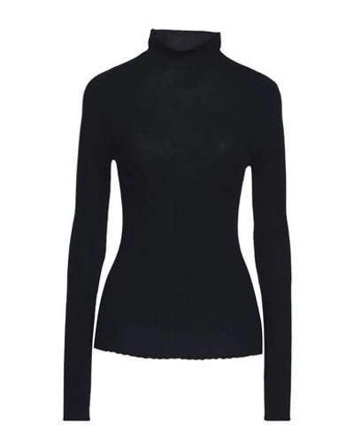 Erika Cavallini Woman Turtleneck Midnight Blue Size L Virgin Wool