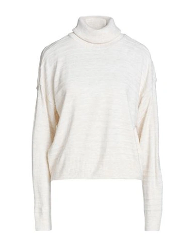 Only Woman Turtleneck Ivory Size Xl Acrylic In White