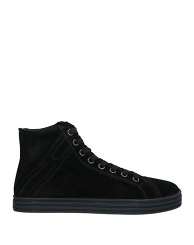 Hogan Man Sneakers Black Size 11.5 Soft Leather In Black