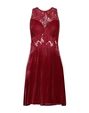Ermanno Scervino Woman Midi Dress Brick Red Size 8 Viscose, Silk, Cotton, Polyamide