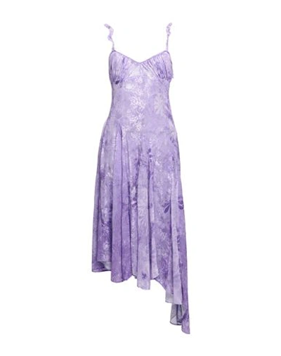 Collina Strada Woman Midi Dress Light Purple Size S Polyester, Elastane