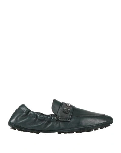 Ferragamo Woman Loafers Dark Green Size 9 Calfskin