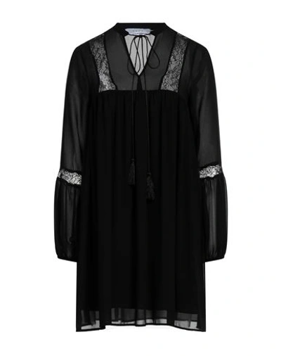 Kaos Woman Short Dress Black Size 8 Polyester