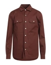 Rick Owens Man Shirt Brown Size 38 Cotton