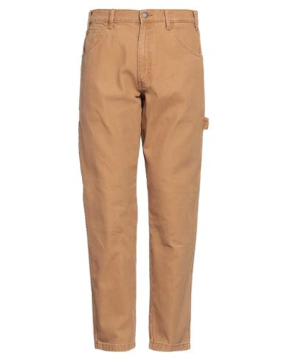 Dickies Man Pants Camel Size 34 Cotton In Beige