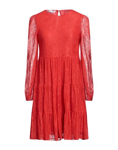 Caractere Caractère Woman Mini Dress Red Size 6 Polyamide, Elastane