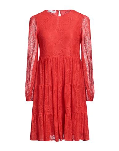 Caractere Caractère Woman Mini Dress Red Size 4 Polyamide, Elastane