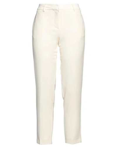 Simona Corsellini Woman Pants Cream Size 6 Polyester, Elastane In White