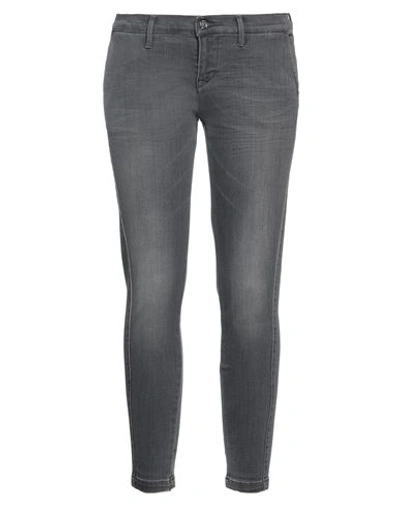 Oaks Woman Jeans Grey Size 30 Cotton, Elastane