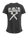 Berna Man T-shirt Lead Size Xxl Cotton In Grey