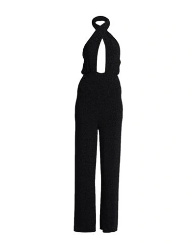 Vanessa Scott Woman Jumpsuit Black Size M/l Nylon, Metallic Fiber, Elastane