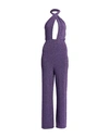 Vanessa Scott Woman Jumpsuit Purple Size M/l Nylon, Metallic Fiber, Elastane