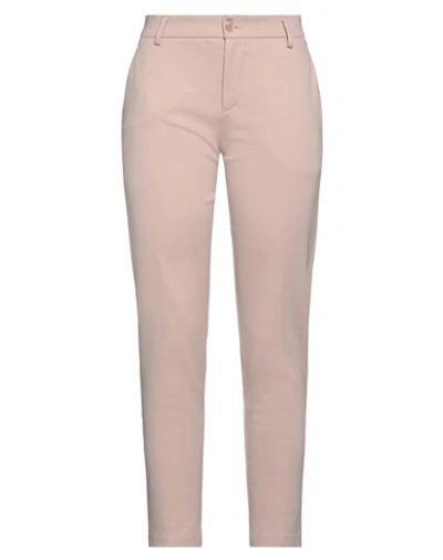 European Culture Woman Pants Blush Size 28 Viscose, Nylon, Polyester, Cotton, Elastane In Pink