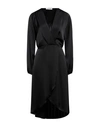 CARACTERE CARACTÈRE WOMAN MIDI DRESS BLACK SIZE 8 POLYESTER, ELASTANE