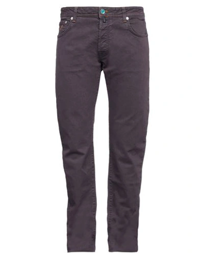 Jacob Cohёn Man Denim Pants Deep Purple Size 38 Cotton, Elastane In Purple