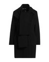Carla G. Woman Coat Black Size 10 Virgin Wool, Polyamide, Cashmere