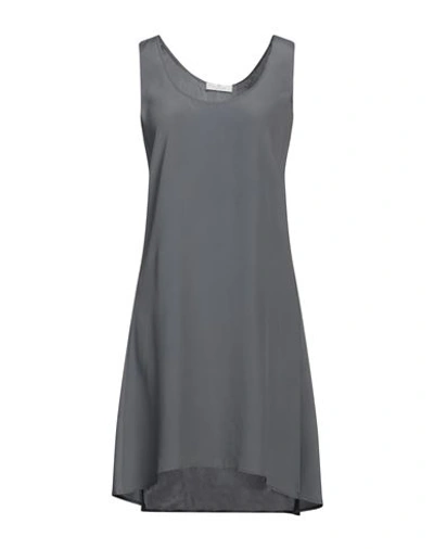 Panicale Woman Mini Dress Lead Size 8 Acetate, Silk In Grey