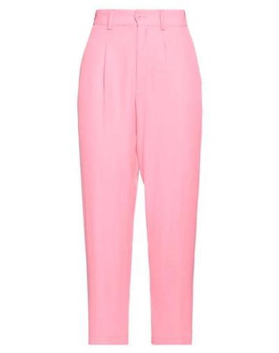 Ottod'ame Woman Pants Pink Size 6 Polyester, Elastane